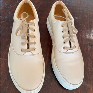 Nisolo Women’s Cream Leather Sneakers